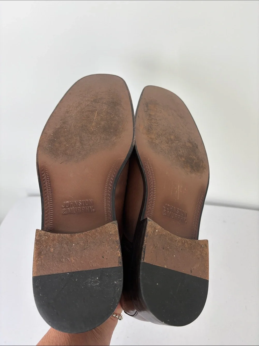 🦏 Johnston & Murphy leather Brown  Lace-Up Oxfords